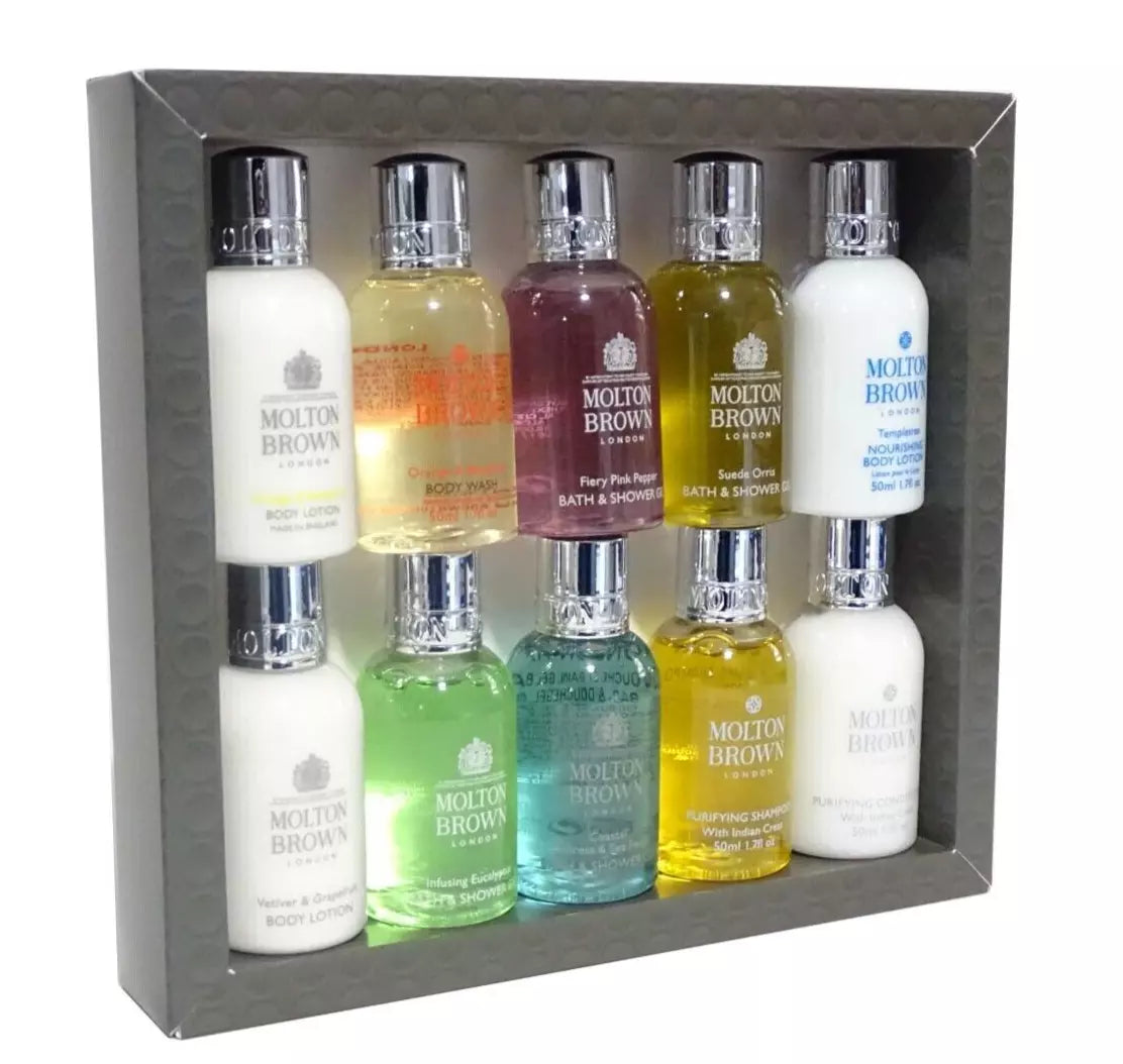10x50ml Molton Brown Bath & Shower Set, Assorted Pack Hair & Skin Care Gift Set