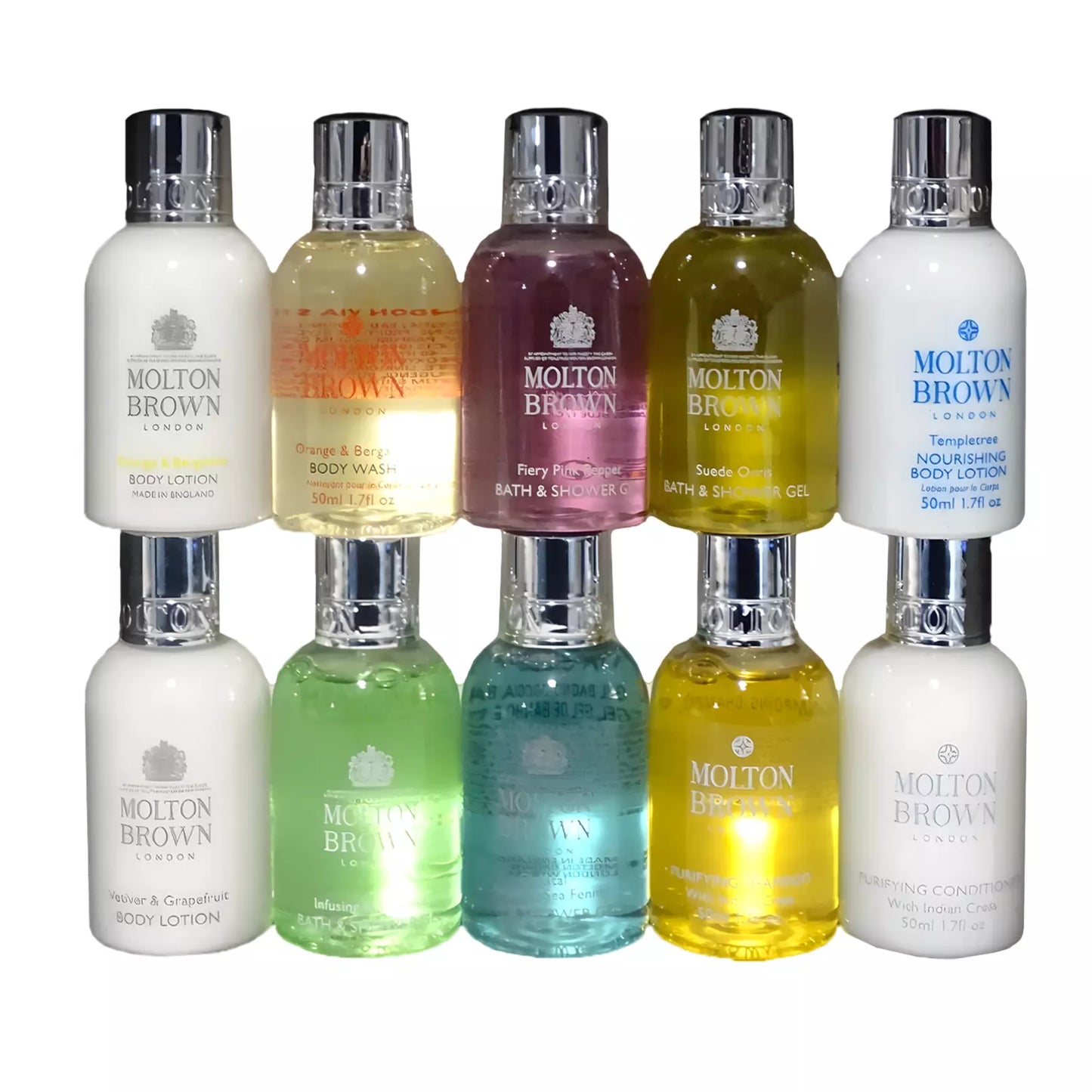 10x50ml Molton Brown Bath & Shower Set, Assorted Pack Hair & Skin Care Gift Set