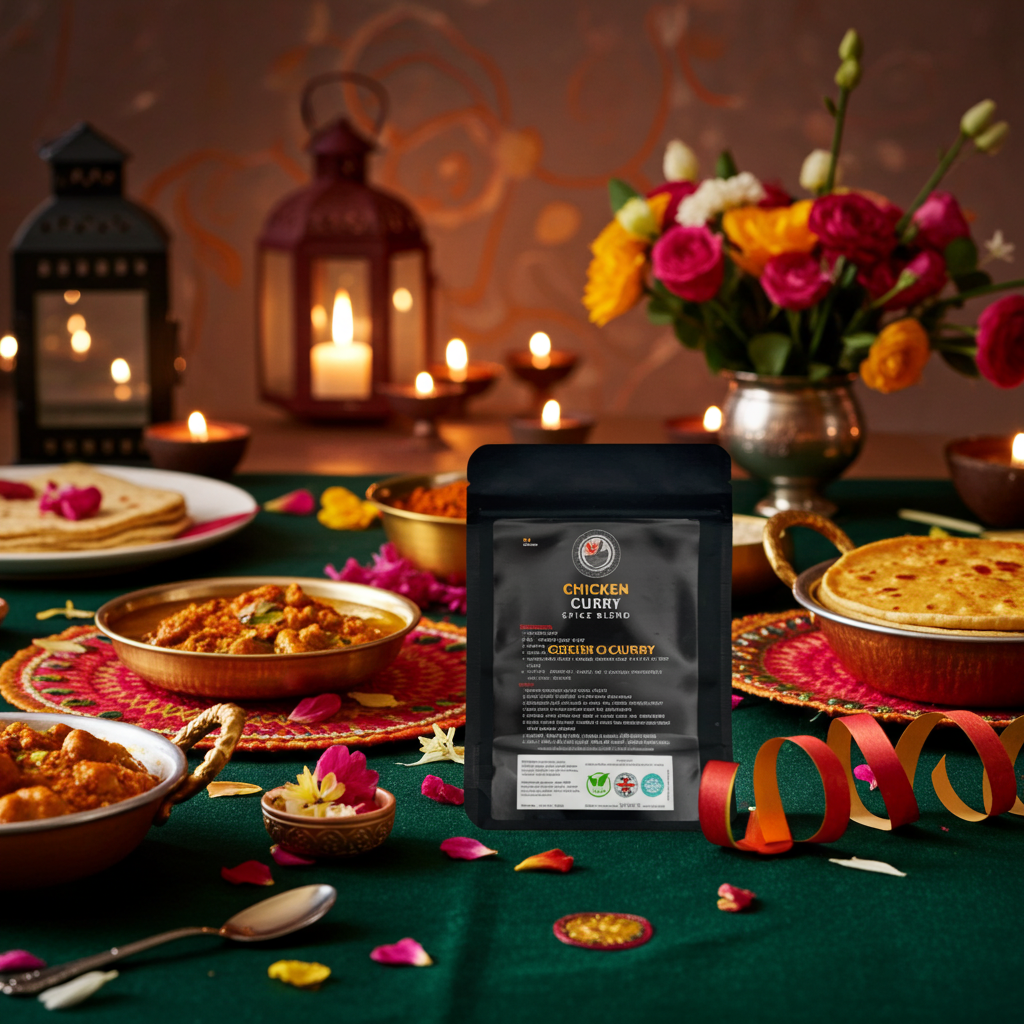 Authentic Indian Curry Spice Blend 3x & 5x 40g Sachets | Traditional Spices for Classic Cuisine Easy to Use Rich Flavour | By Kayz Quarter