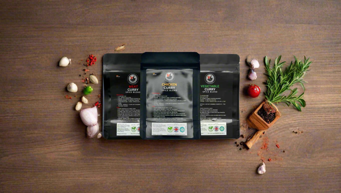 Authentic Indian Curry Spice Blend 3x & 5x 40g Sachets | Traditional Spices for Classic Cuisine Easy to Use Rich Flavour | By Kayz Quarter