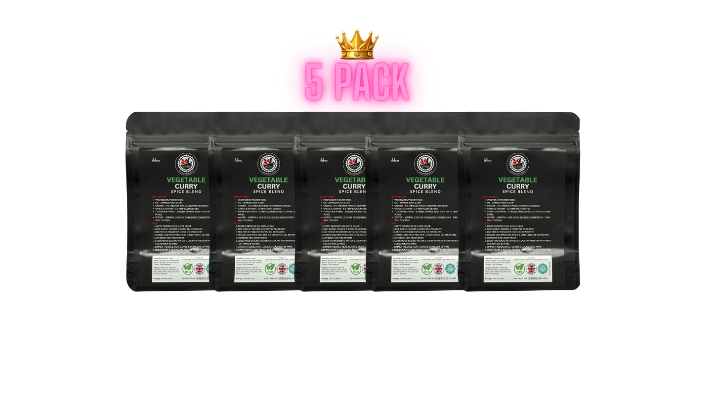Authentic Indian Curry Spice Blend 3x & 5x 40g Sachets | Traditional Spices for Classic Cuisine Easy to Use Rich Flavour | By Kayz Quarter