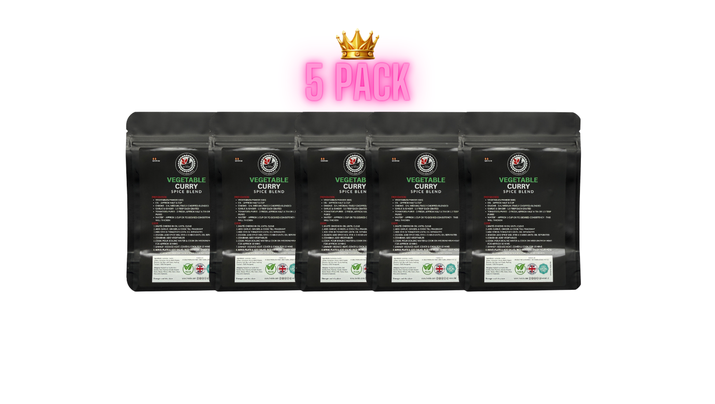 Authentic Indian Curry Spice Blend 3x & 5x 40g Sachets | Traditional Spices for Classic Cuisine Easy to Use Rich Flavour | By Kayz Quarter