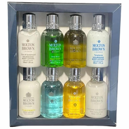 Molton Brown 8x50ml Bath & Shower Set, Assorted Pack Hair & Skin Care Gift Set | BLUE