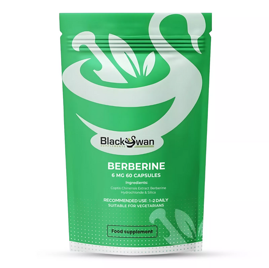 Black Swan Berberine Capsules 750mg | Blood Sugar Cholesterol Level Anti-oxidant Supplement