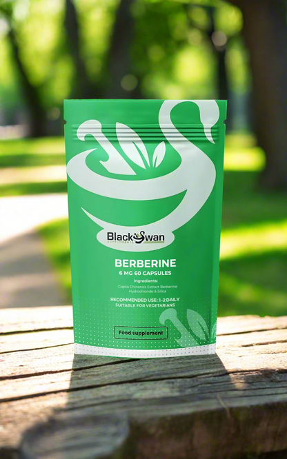Black Swan Berberine Capsules 750mg | Blood Sugar Cholesterol Level Anti-oxidant Supplement