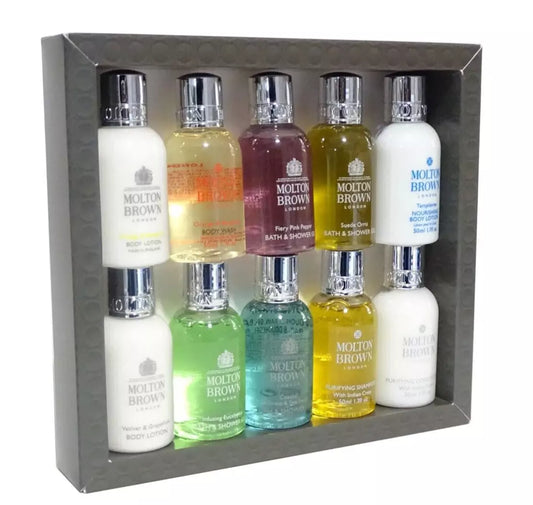 10x50ml Molton Brown Bath & Shower Set, Assorted Pack Hair & Skin Care Gift Set